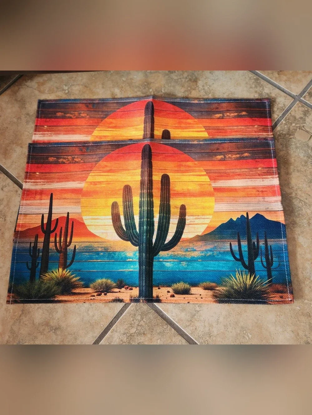 Cactus Desert Sunset 2pc Placemats